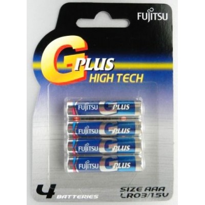 Батареи щелочные Fujitsu LR03GPLUS(4B), серии G plus, типа ААA, 4 шт, (в блистере)