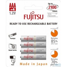 Аккумулятор Fujitsu HR-4UTCEX(4B) ААА, 750 мАч, 4 шт (в блистере)