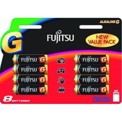 Батареи щелочные Fujitsu LR6G(8B), серии G, типа АА, 8 шт, (в блистере)