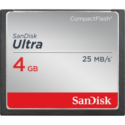 Флеш карта CF 4GB SanDisk Ultra, 25MB/s (SDCFHS-004G-G46)