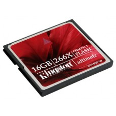 Карта памяти CF 16GB Kingston, Ultimate 266X (CF/16GB-U2)
