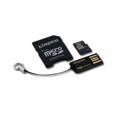 Карта памяти 8GB Kingston MicroSDHC Class 4 + SD адаптер (MBLY4G2/8GB)