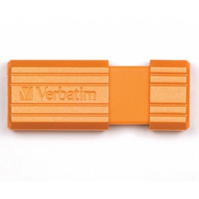 Флеш накопитель 8GB Verbatim PinStripe, USB 2.0, Оранжевый (47389)