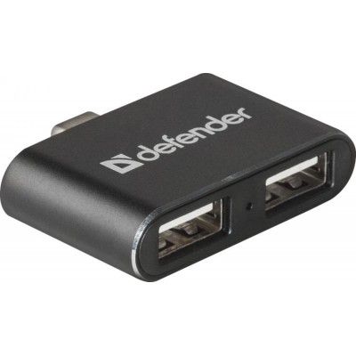 Универсальный USB разветвитель Defender Quadro Dual USB3.1 TYPE C - USB2.0 x2порта