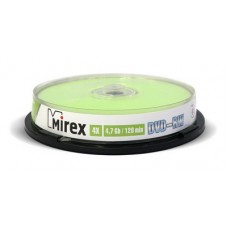 Диск DVD-RW Mirex 4.7Gb 4x Cake Box 10шт (UL130032A4L)