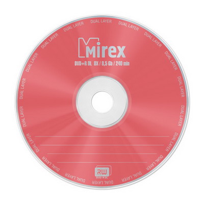 Диск DVD+R Dual Layer Mirex 8.5Gb 8x конверт бумажный (UL130062A8C)