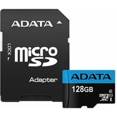 Карта памяти 128GB ADATA Class 10 UHS-I + SD карты (AUSDX128GUICL10A1-RA1)