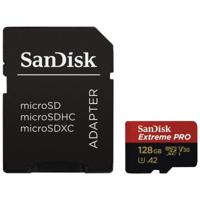 Карта памяти 128GB SanDisk Extreme Pro Class 10 UHS-I + SD адаптер (SDSQXCY-128G-GN6MA)