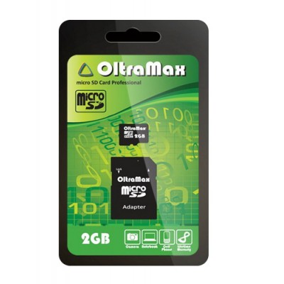 Карта памяти 2GB OltraMax + SD-адаптер (OM002GCSD-AD)