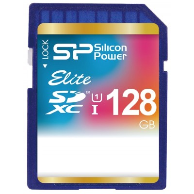 Карта памяти 128GB Silicon Power Elite SDXC Class 10 UHS-I (SP128GBSDXAU1V10)
