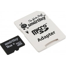 Карта памяти 16GB Smartbuy Back-To-School MicroSDHC Class 10 + SD адаптер (SB16GBSDCL10-01-BTS)