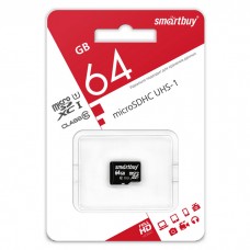 Карта памяти 64GB Smartbuy MicroSDXC Class 10 UHS-I (SB64GBSDCL10-00)