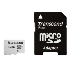 Карта памяти 32GB Transcend 300S MicroSDXC Class 10 UHS-I + SD адаптер (TS32GUSD300S-A)