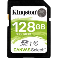 Карта памяти 128GB Kingston Canvas Select SDXC Class 10 UHS-I (SDS/128GB)