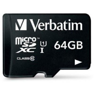 Карта памяти 64GB Verbatim MicroSDXC Class 10 (44014)
