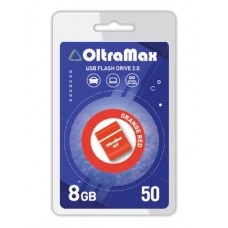 Флеш-накопитель USB 8GB OltraMax 50 оранжевый/красный (OM-8GB-50-Orange Red)