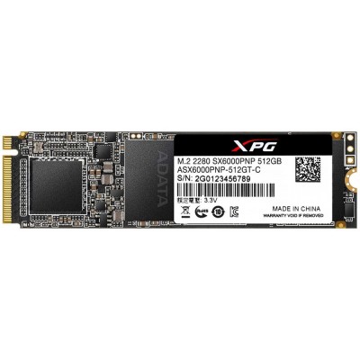 Твердотельный диск 512GB ADATA XPG SX6000 Pro, M.2, PCI-Ex4 (ASX6000PNP-512GT-C)