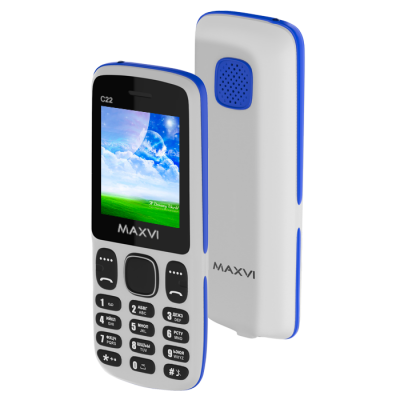 Телефон Maxvi C22 White/Blue