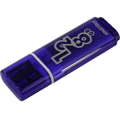 Флеш накопитель USB 128Gb SmartBuy Glossy Dark Blue (SB128GBGS-DB)