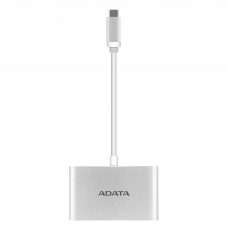 USB-концентратор A-DATA USB-C - 3 порта USB-A 3.1 Silver ACA3HUBAL-CSV