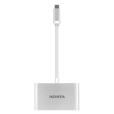 USB-концентратор A-DATA USB-C - 3 порта USB-A 3.1 Silver ACA3HUBAL-CSV