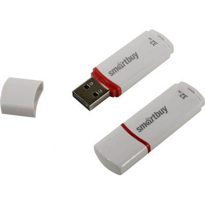 Флеш-накопитель USB 32GB Smart Buy Crown Compact белый (SB32GBCRW-W_С)