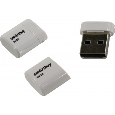 Флеш-накопитель USB 64GB SmartBuy Lara белый (SB64GBLARA-W)
