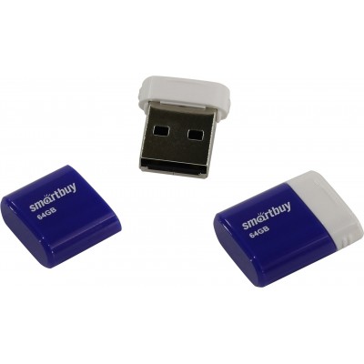 Флеш-накопитель USB 64GB SmartBuy Lara синий (SB64GBLARA-B)