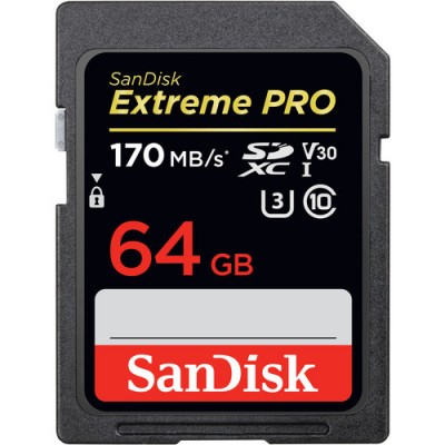 Карта памяти SD 64GB Sandisk Exreme PRO UHS-I (SDSDXXY-064G-GN4IN)