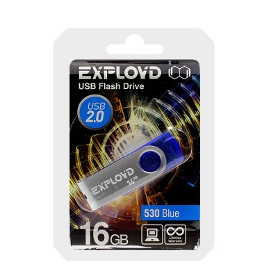 Флеш-накопитель USB 16GB Exployd 530 синий (EX016GB530-Bl)