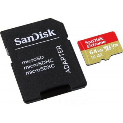 Карта памяти 64GB SanDisk Extreme UHS-I + SD адаптер (SDSQXA2-064G-GN6AA)
