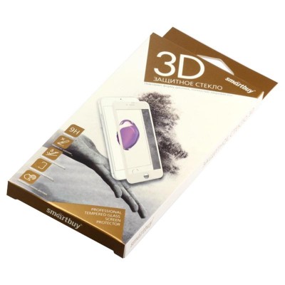 Защитное стекло Smartbuy SBTG-3D0004 белое для iPhone 6 Plus