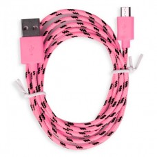 Кабель USB Smartbuy microUSB iK-12n pink