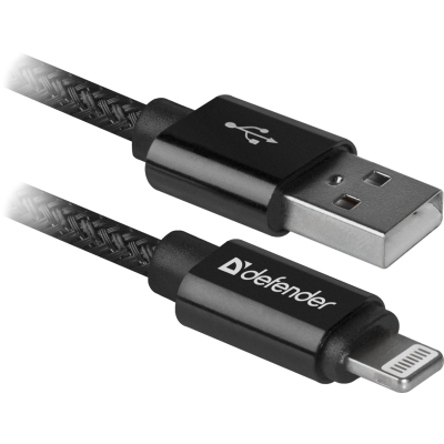 Кабель USB Defender Lightning ACH01-03T PRO Black (87808)