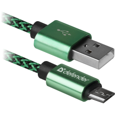 Кабель USB Defender MicroUSB USB08-03T PRO Green (87804)