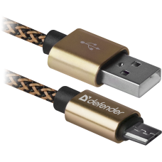 Кабель USB Defender MicroUSB USB08-03T PRO Gold (87800)