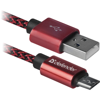 Кабель USB Defender MicroUSB USB08-03T PRO Red (87801)