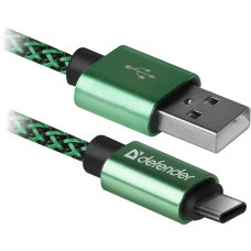 Кабель USB Defender Type-C USB09-03T PRO Green (87816)