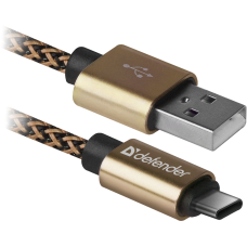 Кабель USB Defender Type-C USB09-03T PRO Gold (87812)