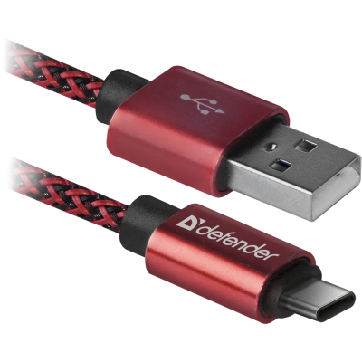 Кабель USB Defender Type-C USB09-03T PRO Red (87813)