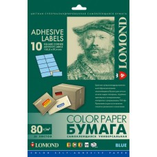 Фотобумага самоклеящаяся Lomond для этикеток голубая A4 10 делений 50 листов (2140055)