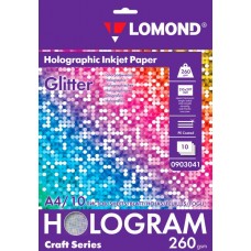Бумага Lomond Технокарт с голографическим эффектом Glitter А4 260г/м2 10 листов (0903041)