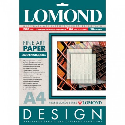 Бумага Lomond Glossy Шотландка А4 200г/м2 10 листов (0920041)