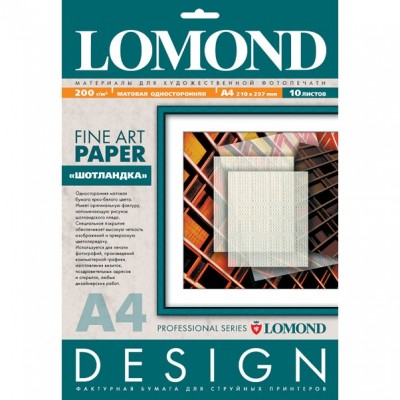 Бумага Lomond Matte Шотландка А4 200г/м2 10 листов (0921041)