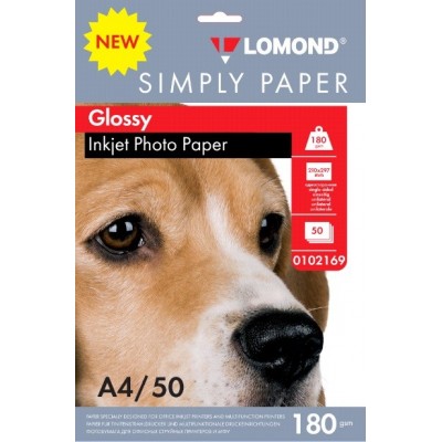 Фотобумага Lomond Glossy односторонняя A4 180 г/м2 50 листов (0102169)