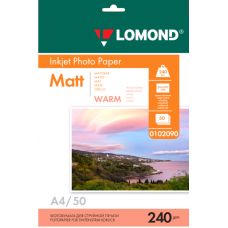 Фотобумага Lomond Matte Warm односторонняя A4 240 г/м2 50 листов (0102090)