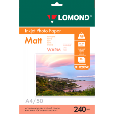 Фотобумага Lomond Matte Warm односторонняя A4 240 г/м2 50 листов (0102090)