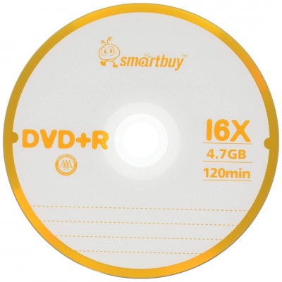 Диск DVD+R 4.7GB Smartbuy 16x SL-5 (SB000056)