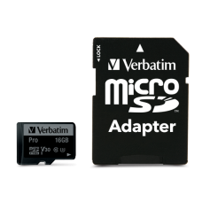 Карта памяти 16GB Verbatim MicroSDHC Class 10 UHS-I + SD адаптер (47040)