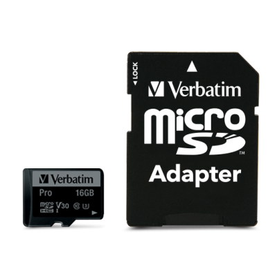 Карта памяти 16GB Verbatim MicroSDHC Class 10 UHS-I + SD адаптер (47040)
